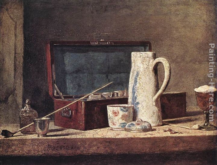 Still-Life with Pipe and Jug painting - Jean Baptiste Simeon Chardin Still-Life with Pipe and Jug art painting